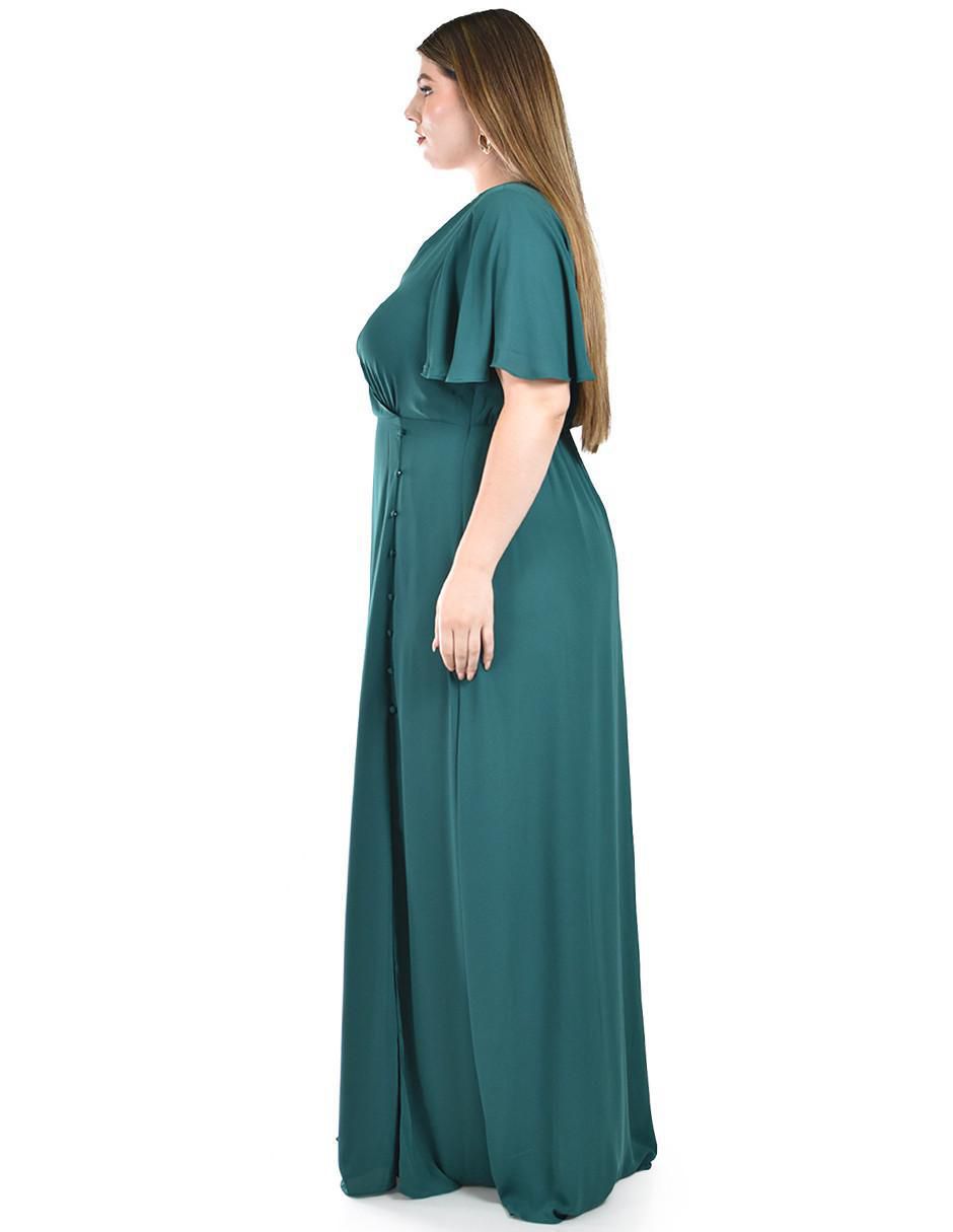 Vestido maxi de fiesta escote v 5