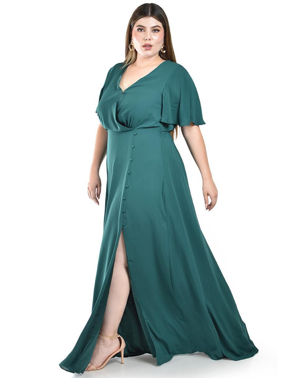 Vestido maxi de fiesta escote V