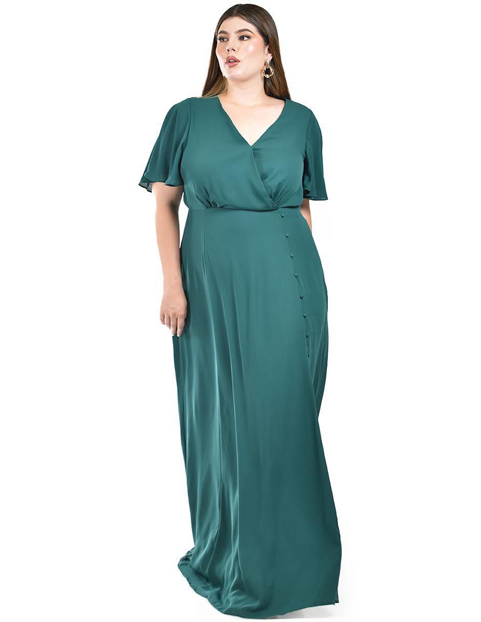 Vestido maxi de fiesta escote V