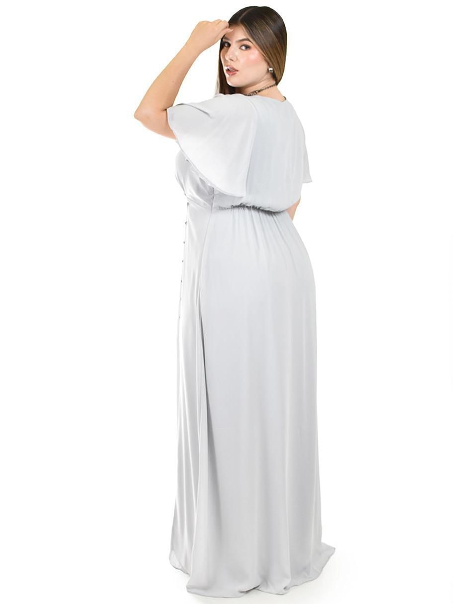 Vestido maxi de fiesta escote V