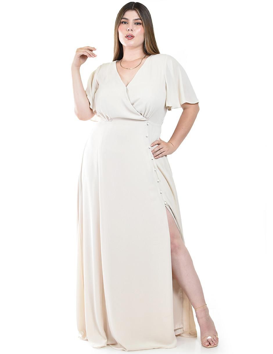 Vestido maxi de fiesta escote V