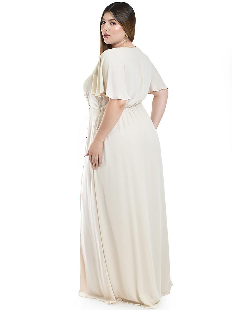 Vestido maxi de fiesta escote V