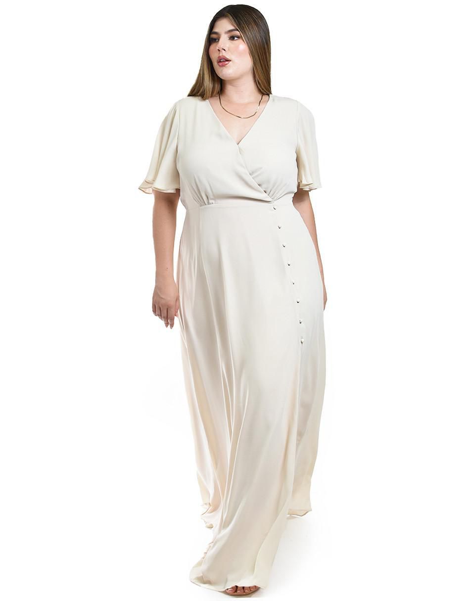 Vestido maxi de fiesta escote V