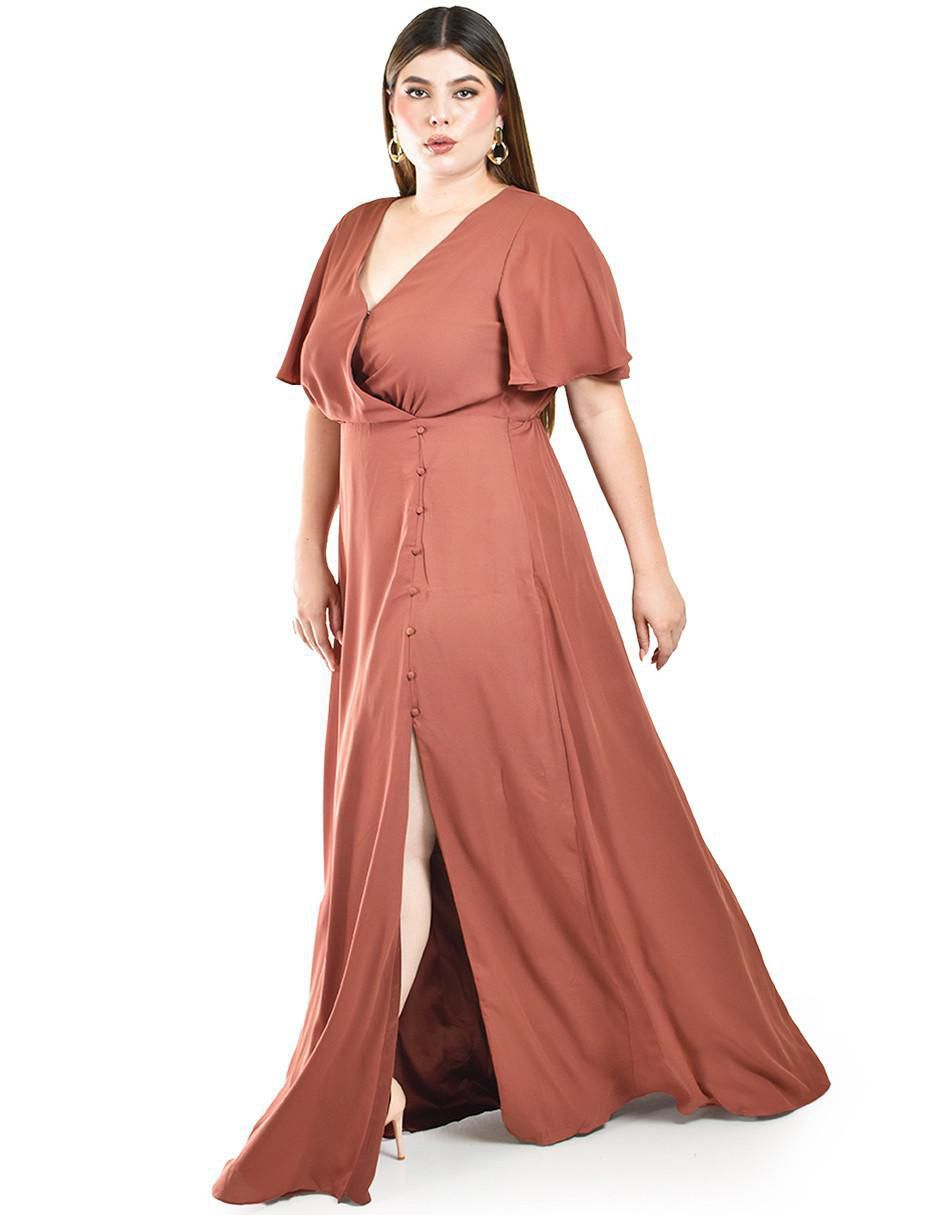 Vestido maxi de fiesta escote V 5