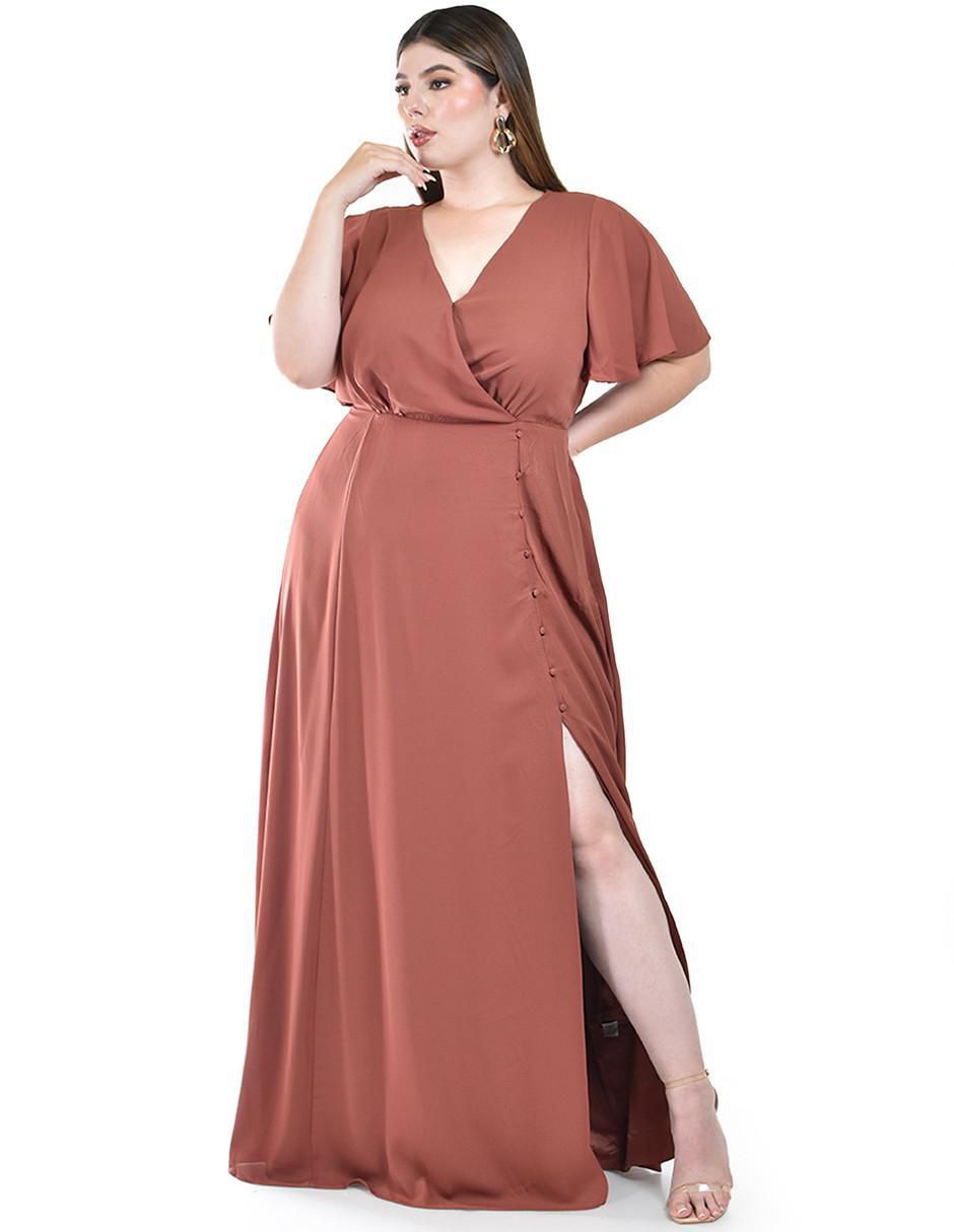 Vestido maxi de fiesta escote V