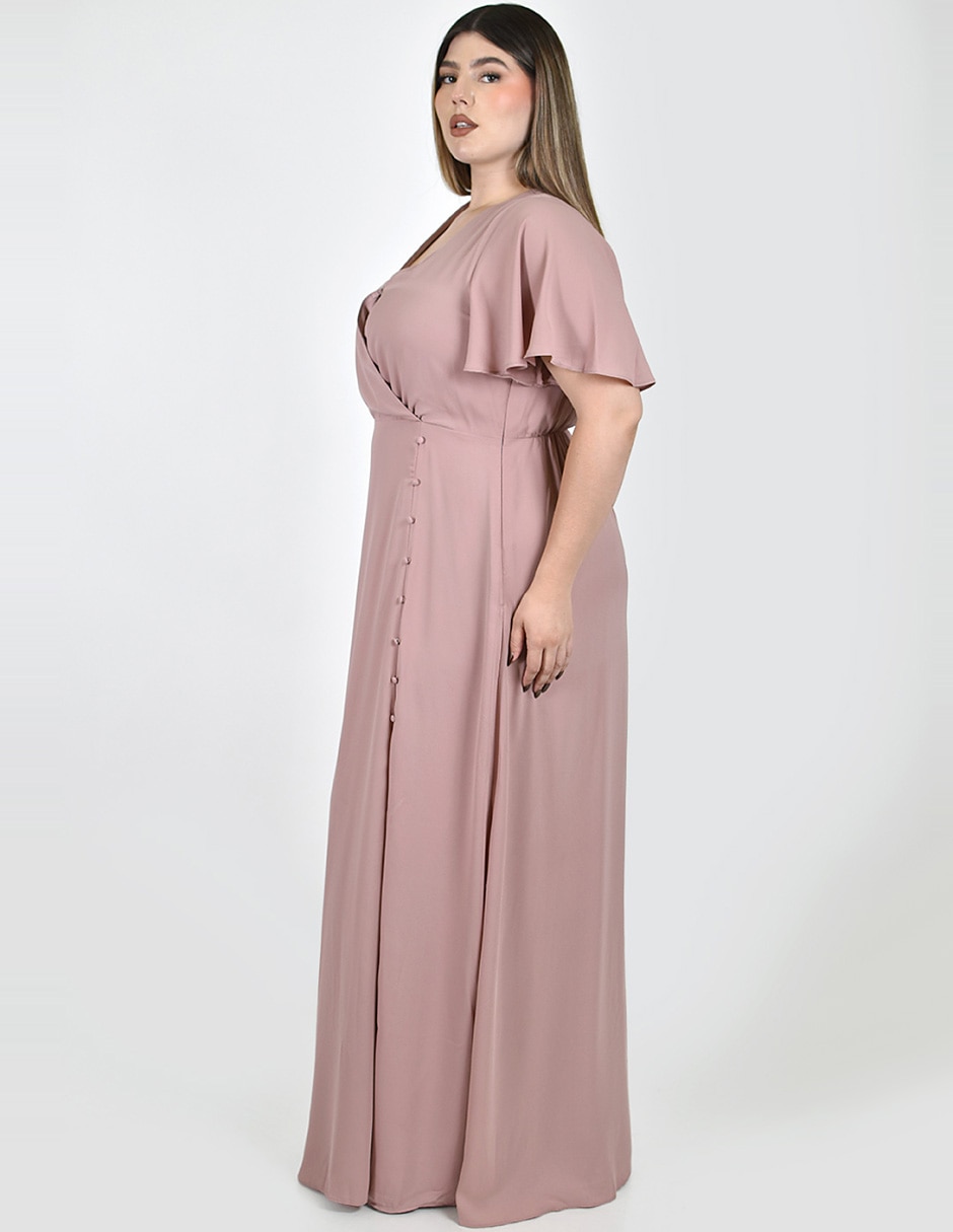 Vestido maxi de fiesta escote V 5