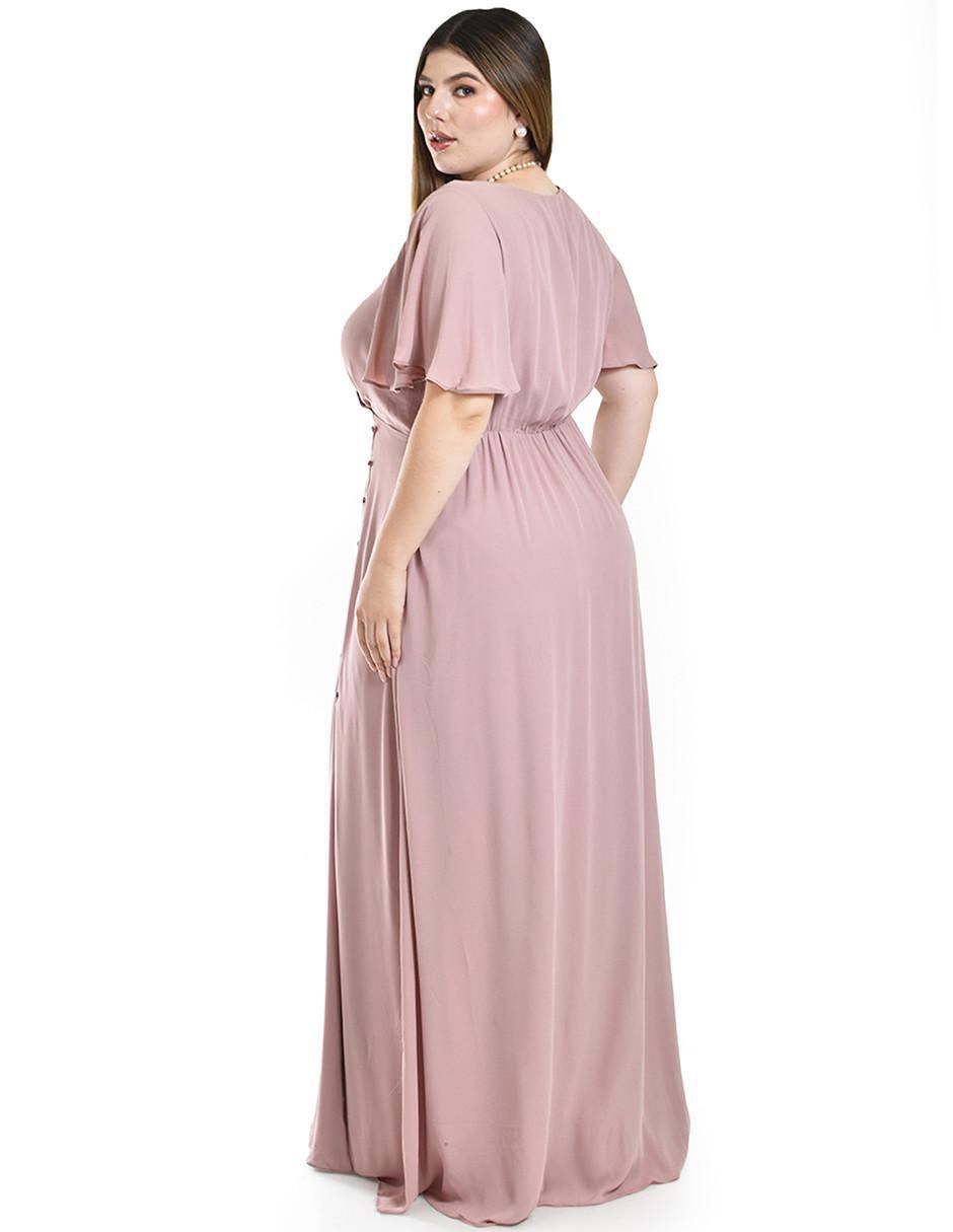 Vestido maxi de fiesta escote V