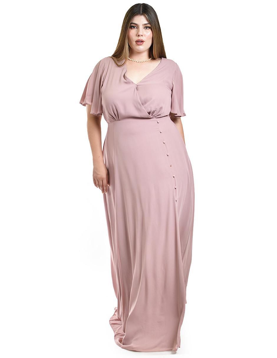 Vestido maxi de fiesta escote V