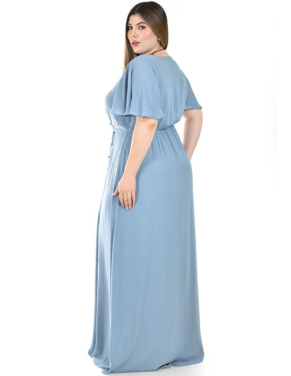 Vestido maxi de fiesta escote V