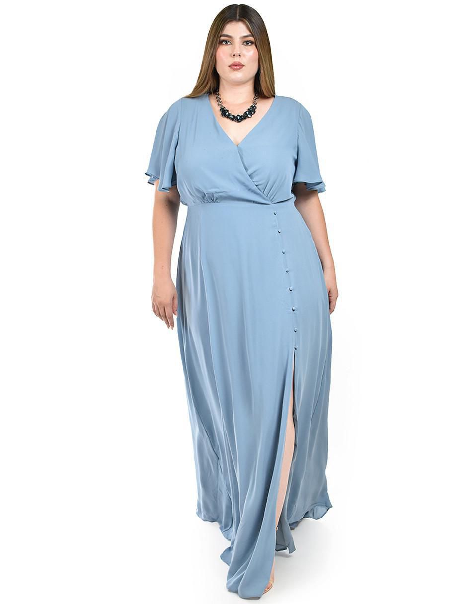 Vestido maxi de fiesta escote V
