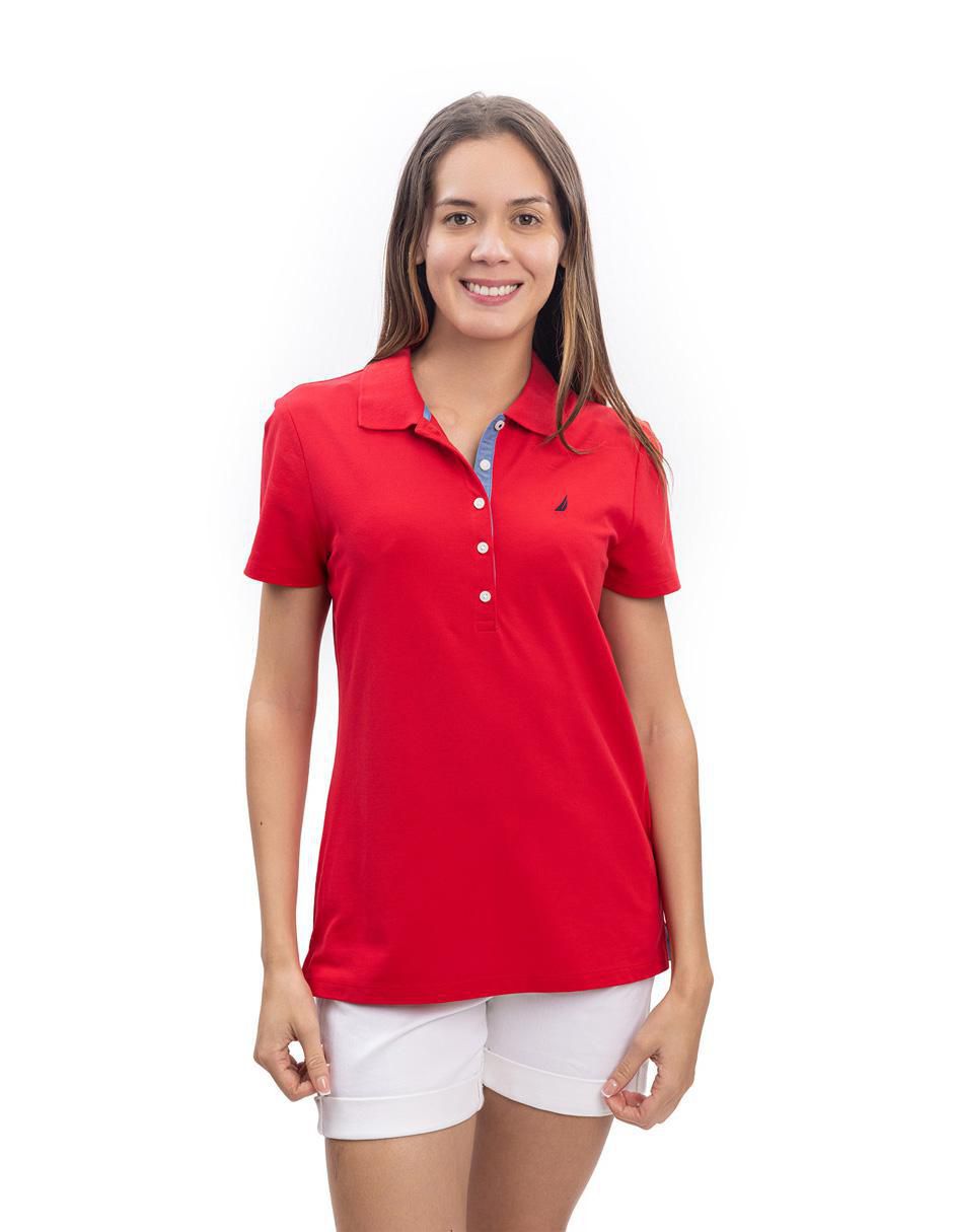 Playera tipo polo para mujer