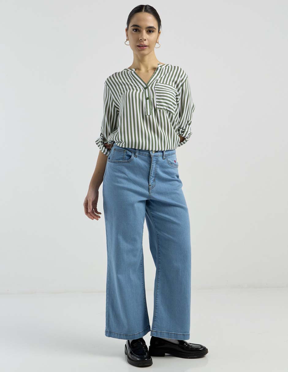 Jeans wide leg para mujer 7