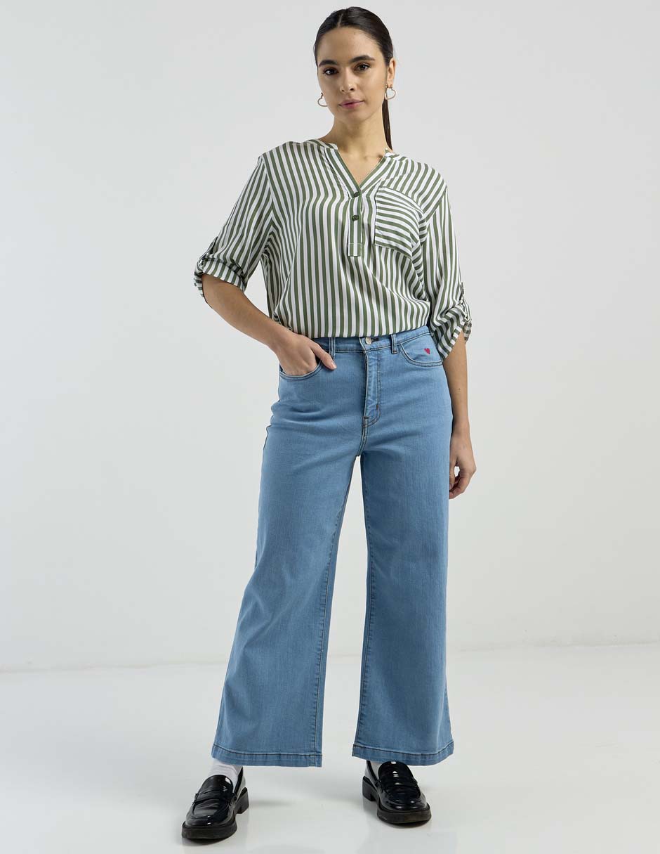 Jeans wide leg para mujer 8