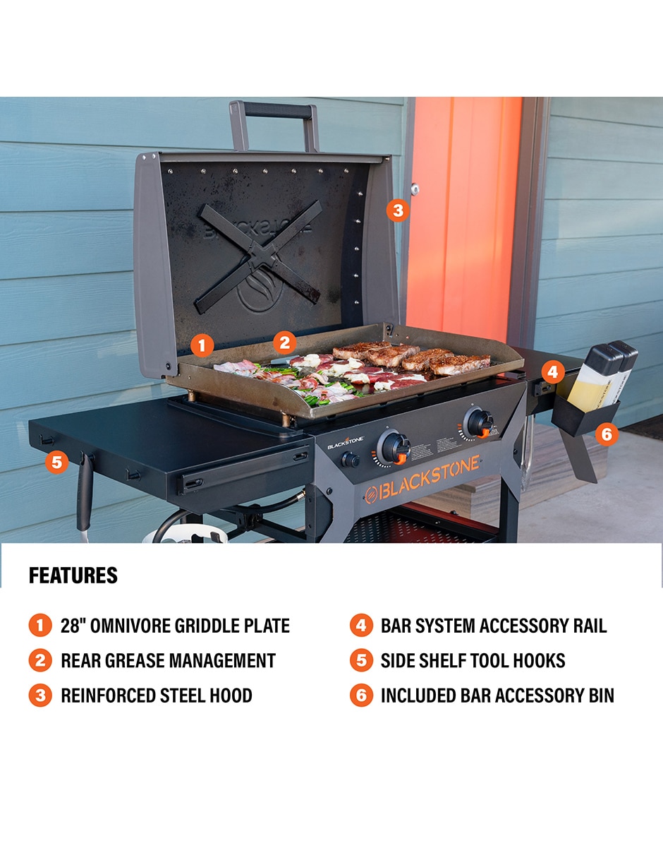 Plancha de gas Blackstone de acero