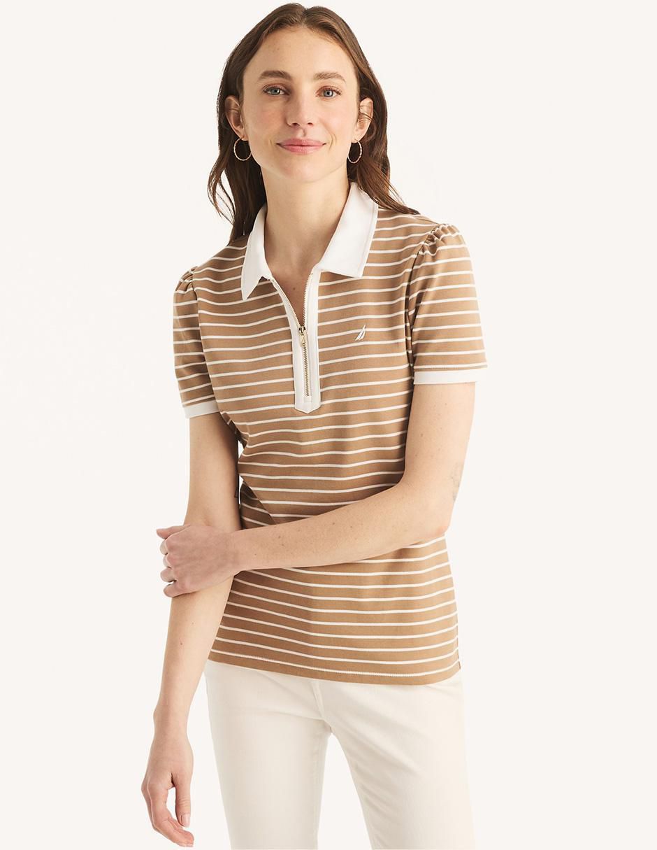 Playera tipo polo para mujer