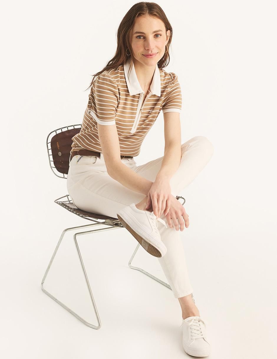 Playera tipo polo para mujer