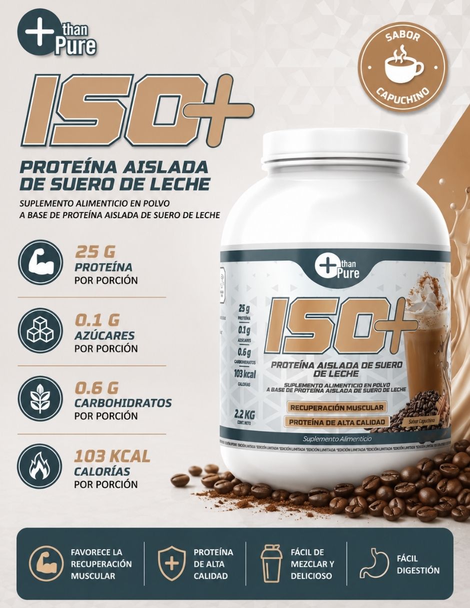 ISO+ con calcio sabor capuccino de 2.2 kg 7