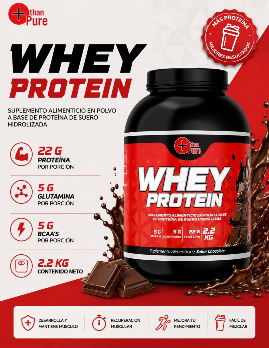 Proteina Whey Fit Nutrition sabor chocolate de 2.2 kg