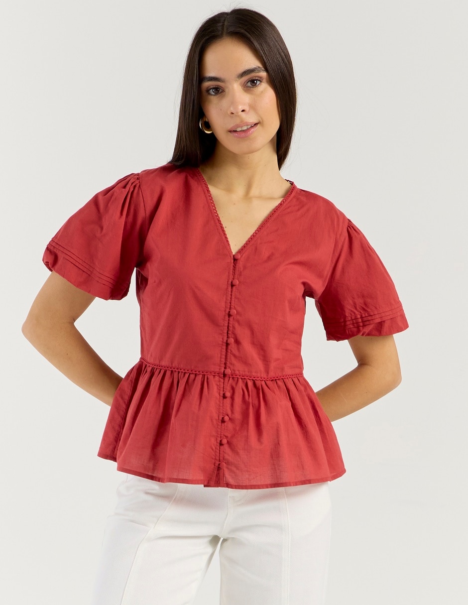 Blusa manga corta para mujer 1