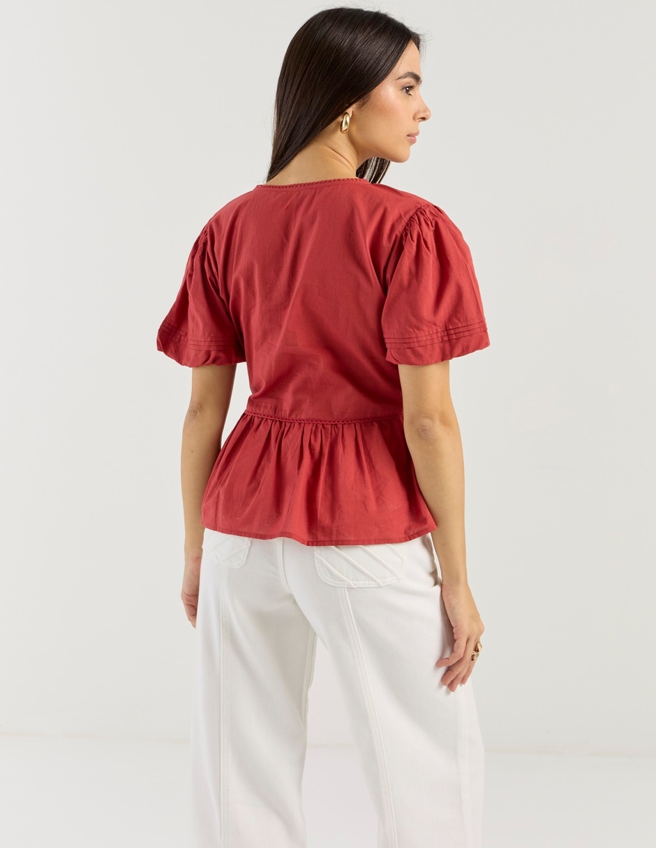 Blusa manga corta para mujer 5