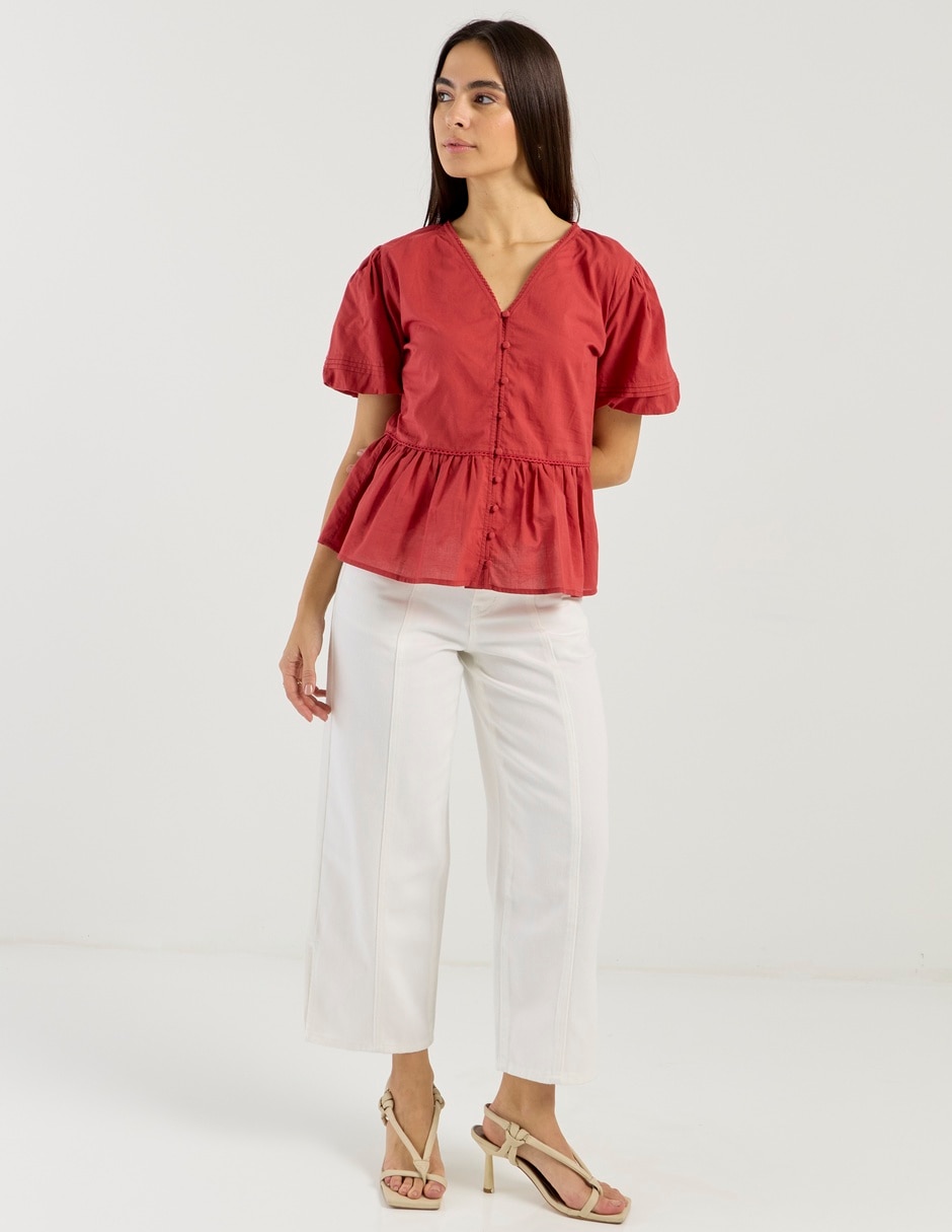 Blusa manga corta para mujer 6