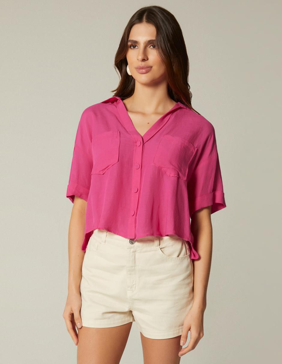 Blusa Studio F manga corta para mujer