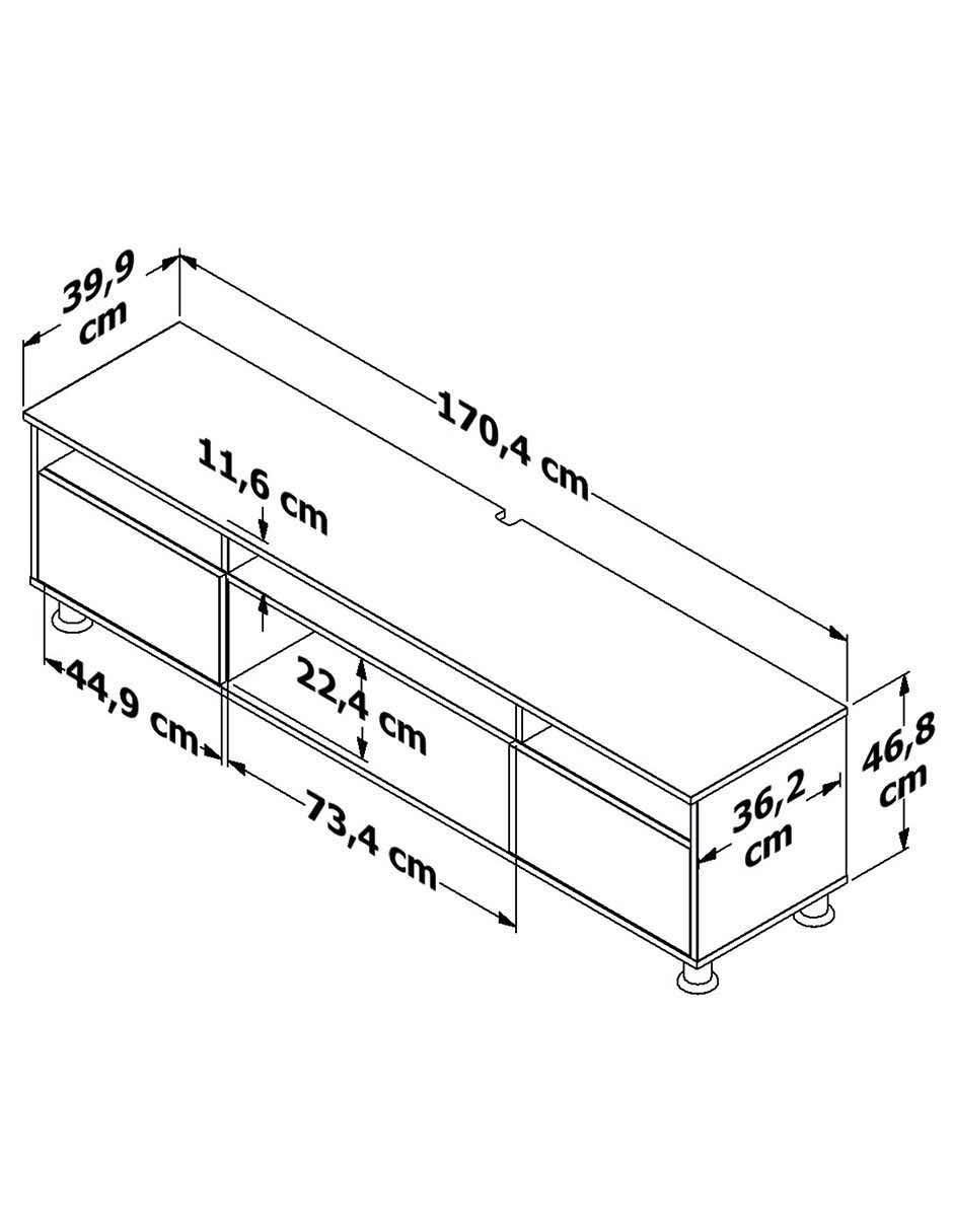 Mueble de TV armable de aglomerado 9