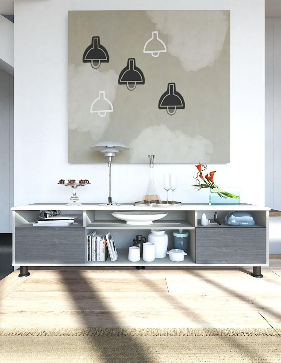 Mueble de TV armable de aglomerado 6