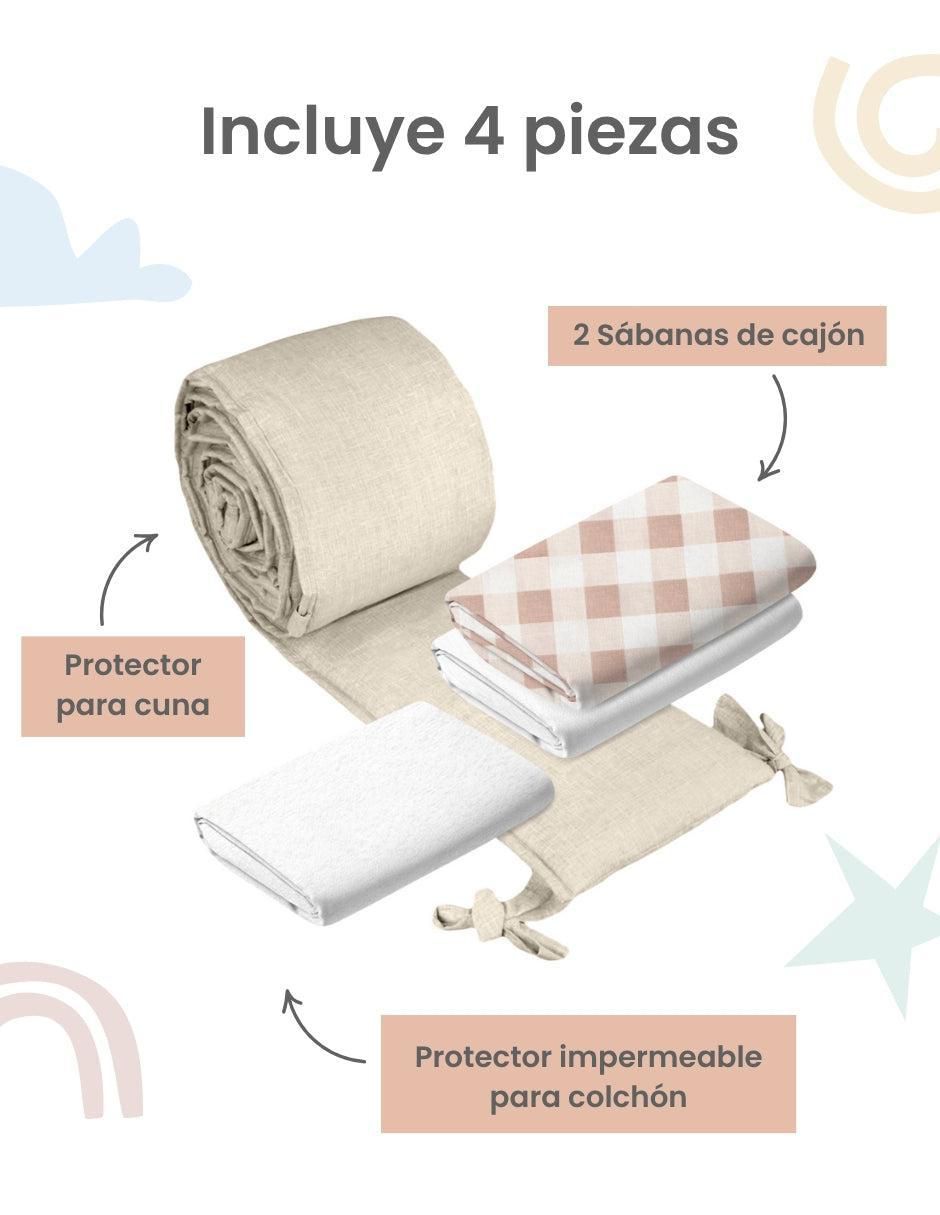 Juego de cuna infantil unisex 4 piezas