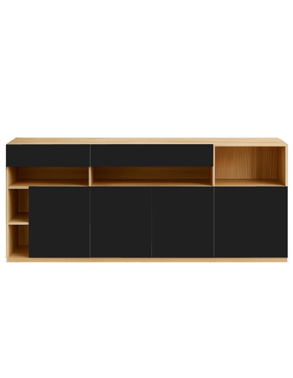 Mueble de TV armable Belo Horizonte de melamina Mueble de TV armable Belo Horizonte de melamina
