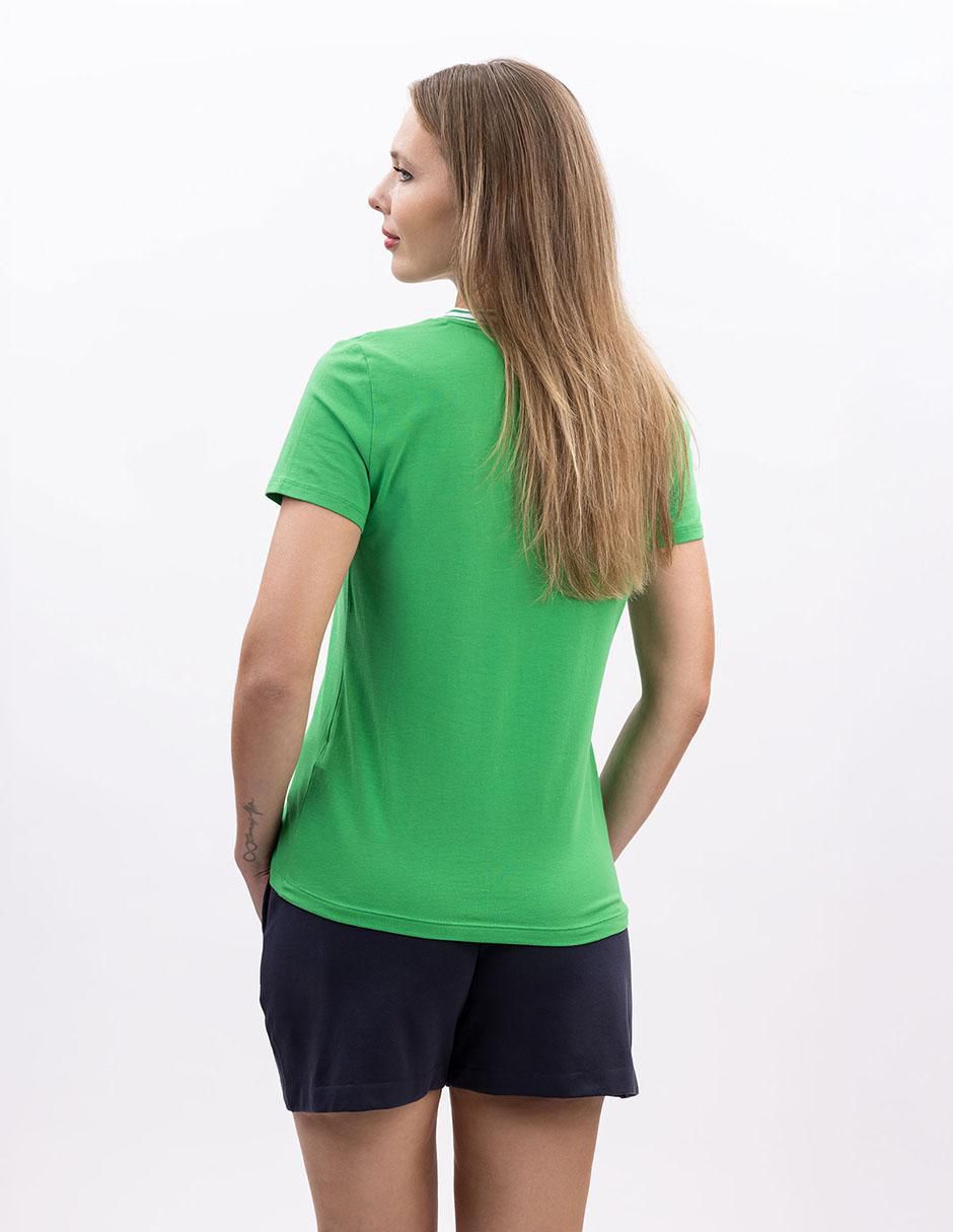 Playera manga corta Nautica Kiba cuello v para mujer