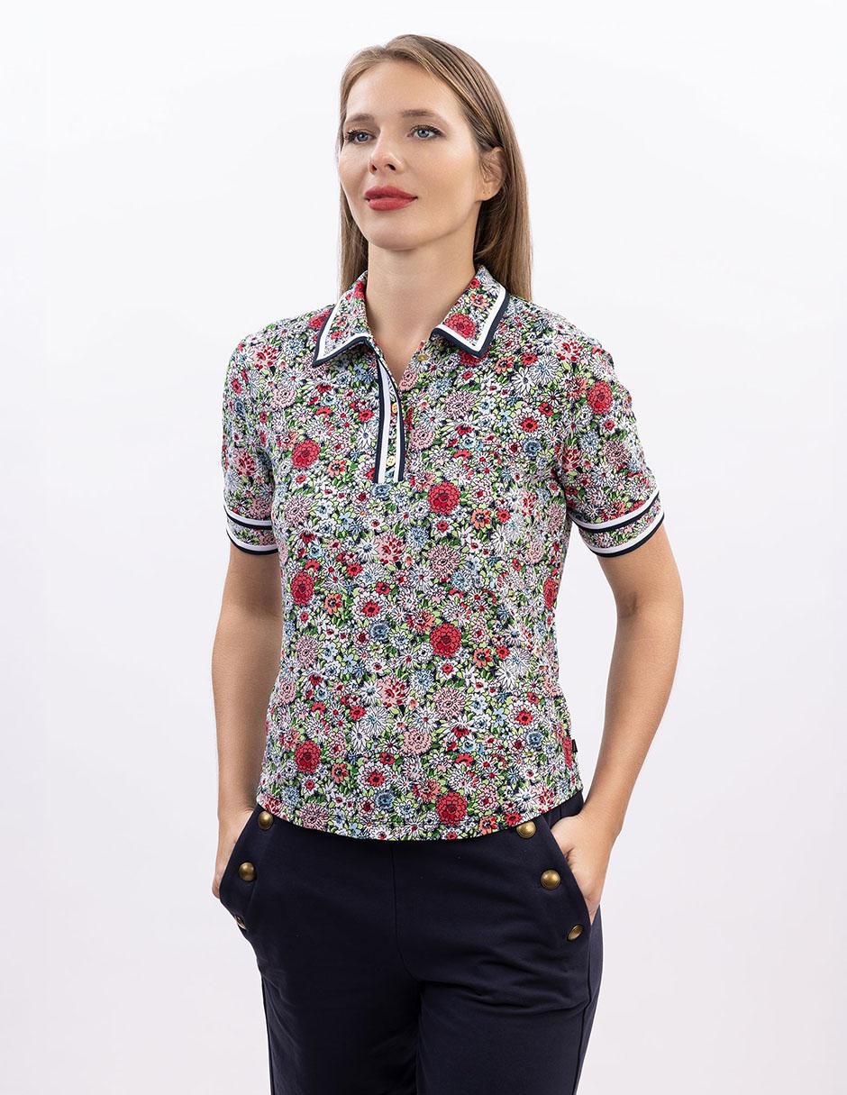 Playera tipo polo para mujer