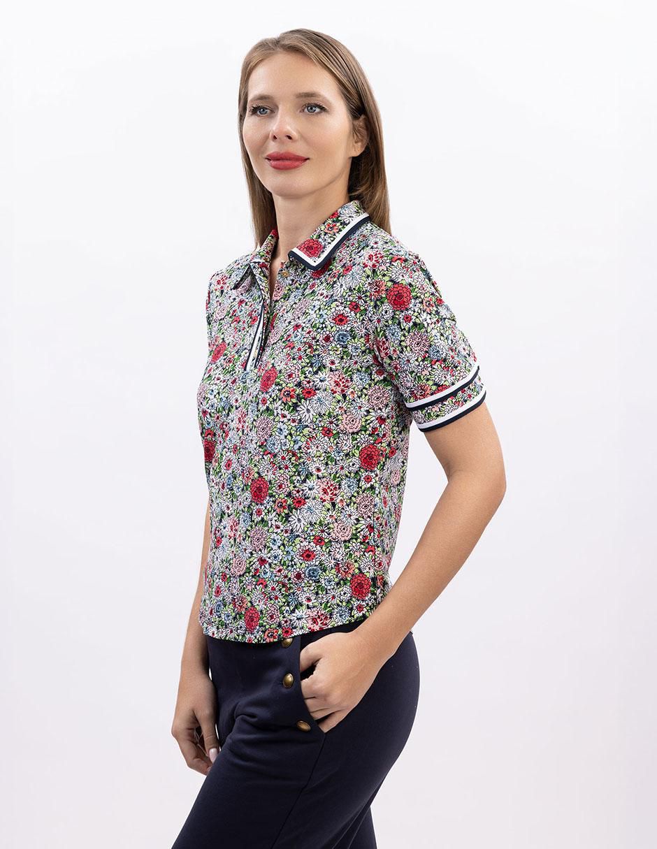 Playera tipo polo para mujer
