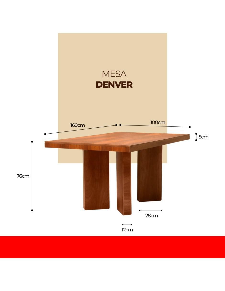 Mesa de comedor armable denver 6