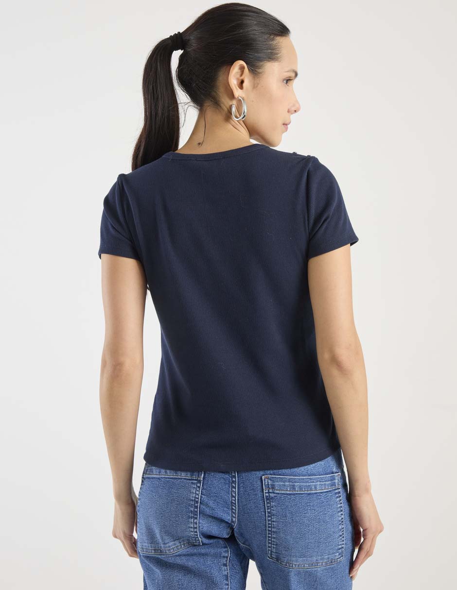 Blusa manga corta para mujer 5