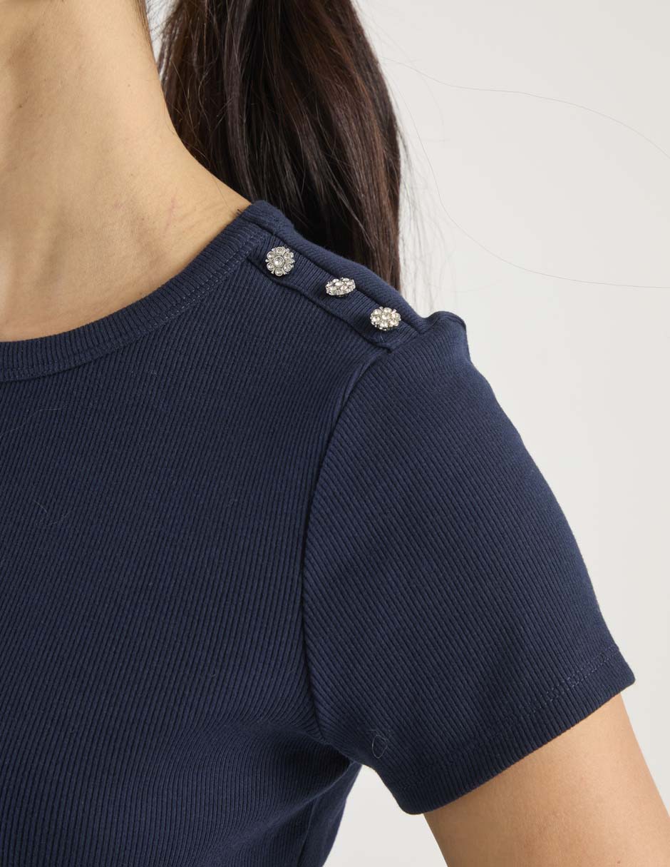 Blusa manga corta para mujer 7