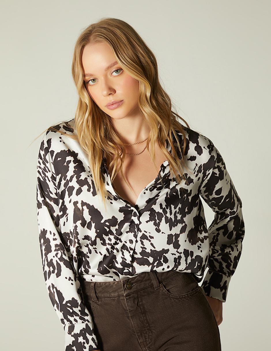Blusa Studio F manga larga para mujer