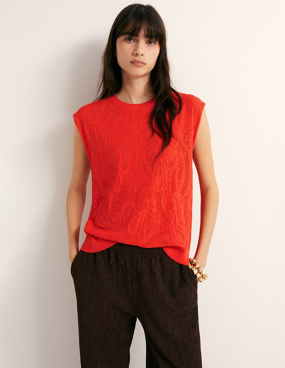 Blusa Sfera sin manga para mujer