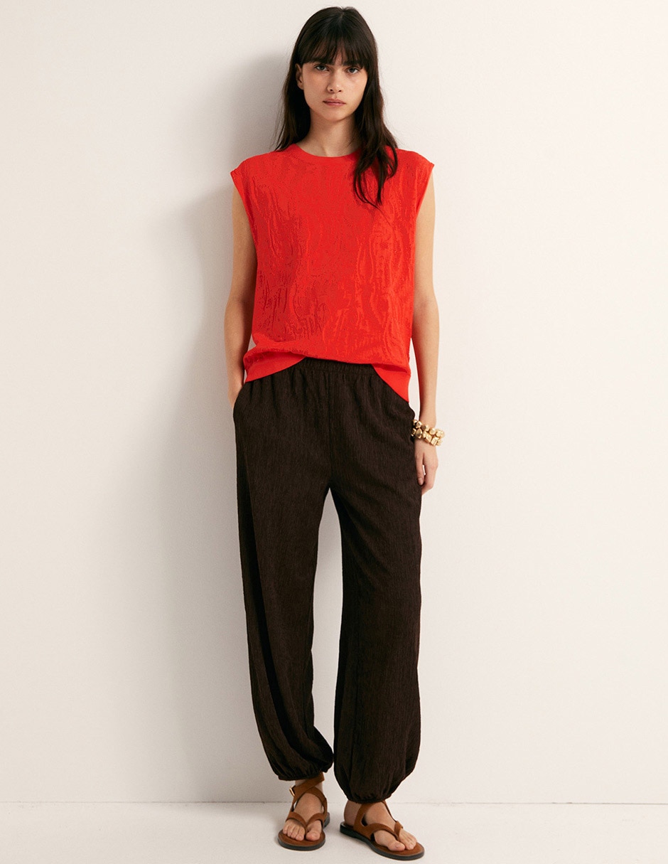 Blusa Sfera sin manga para mujer