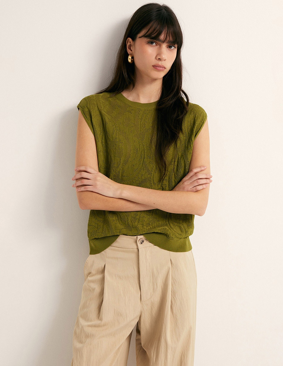 Blusa Sfera sin manga para mujer