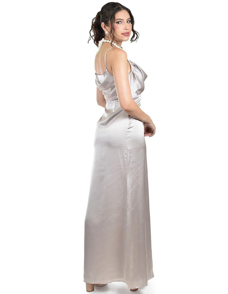 Vestido maxi de fiesta escote Cuadrado