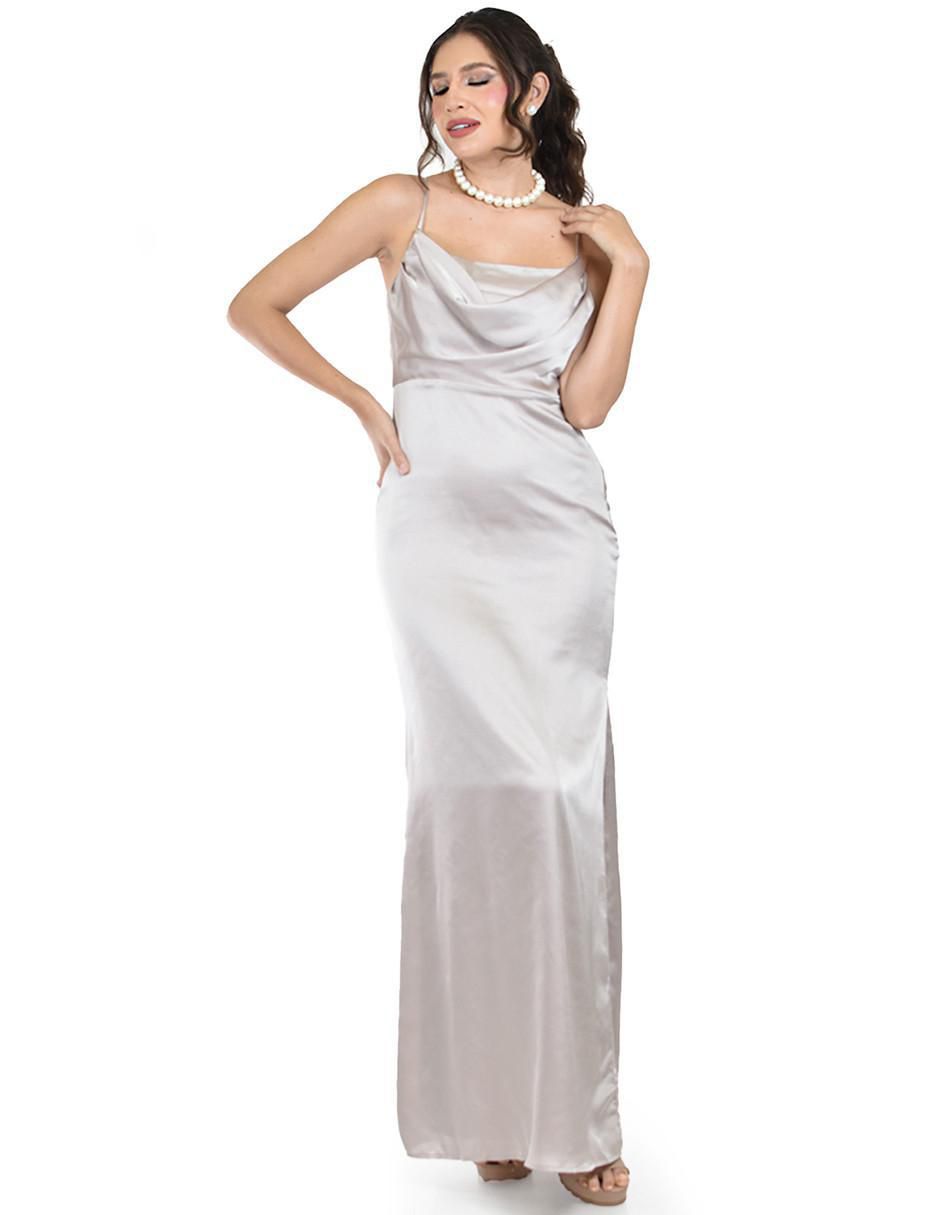 Vestido maxi de fiesta escote Cuadrado