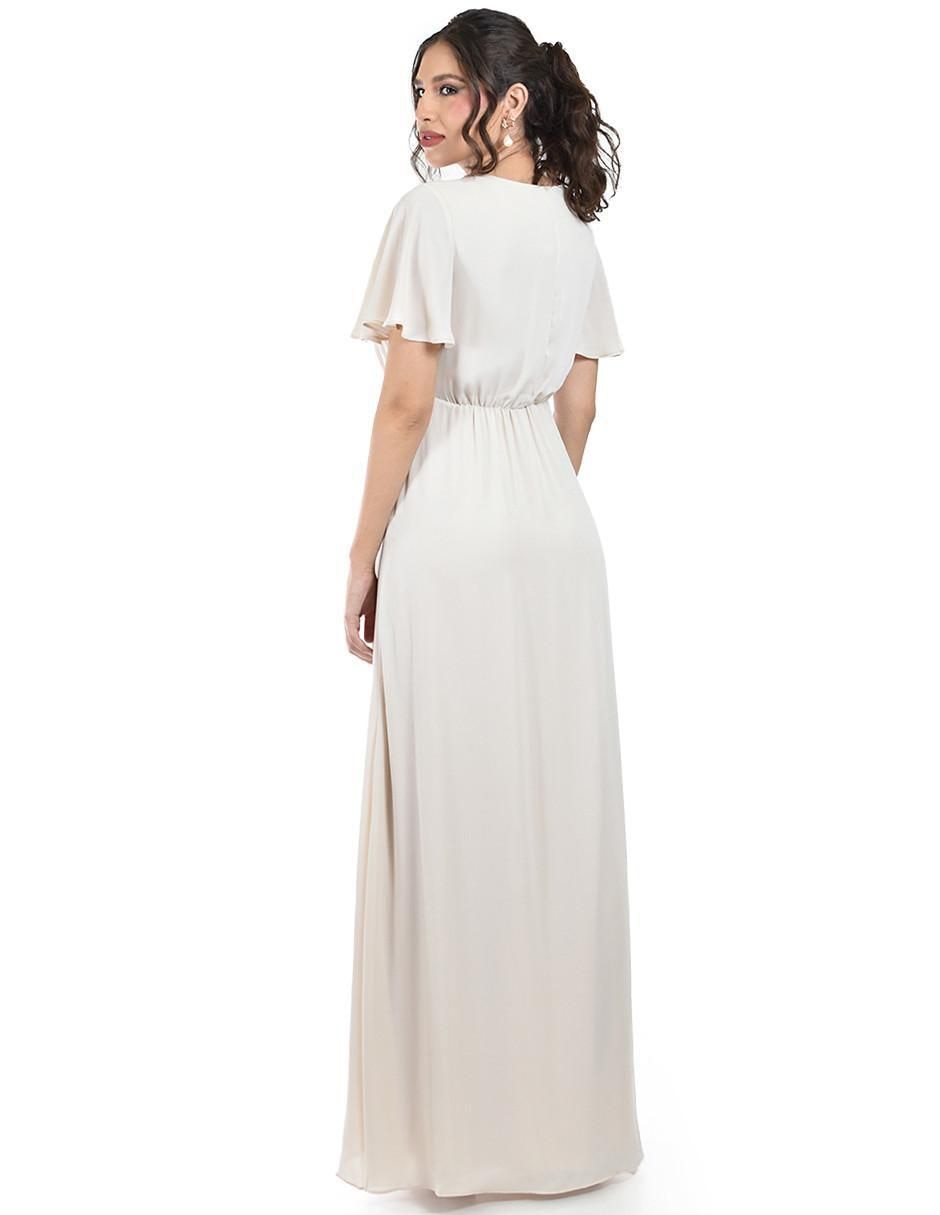 Vestido maxi de fiesta escote V