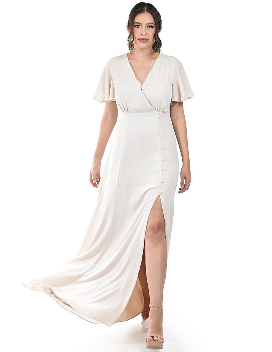 Vestido maxi de fiesta escote V