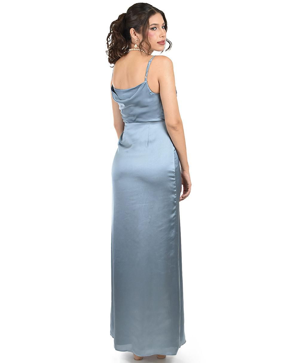 Vestido maxi de fiesta escote Cuadrado