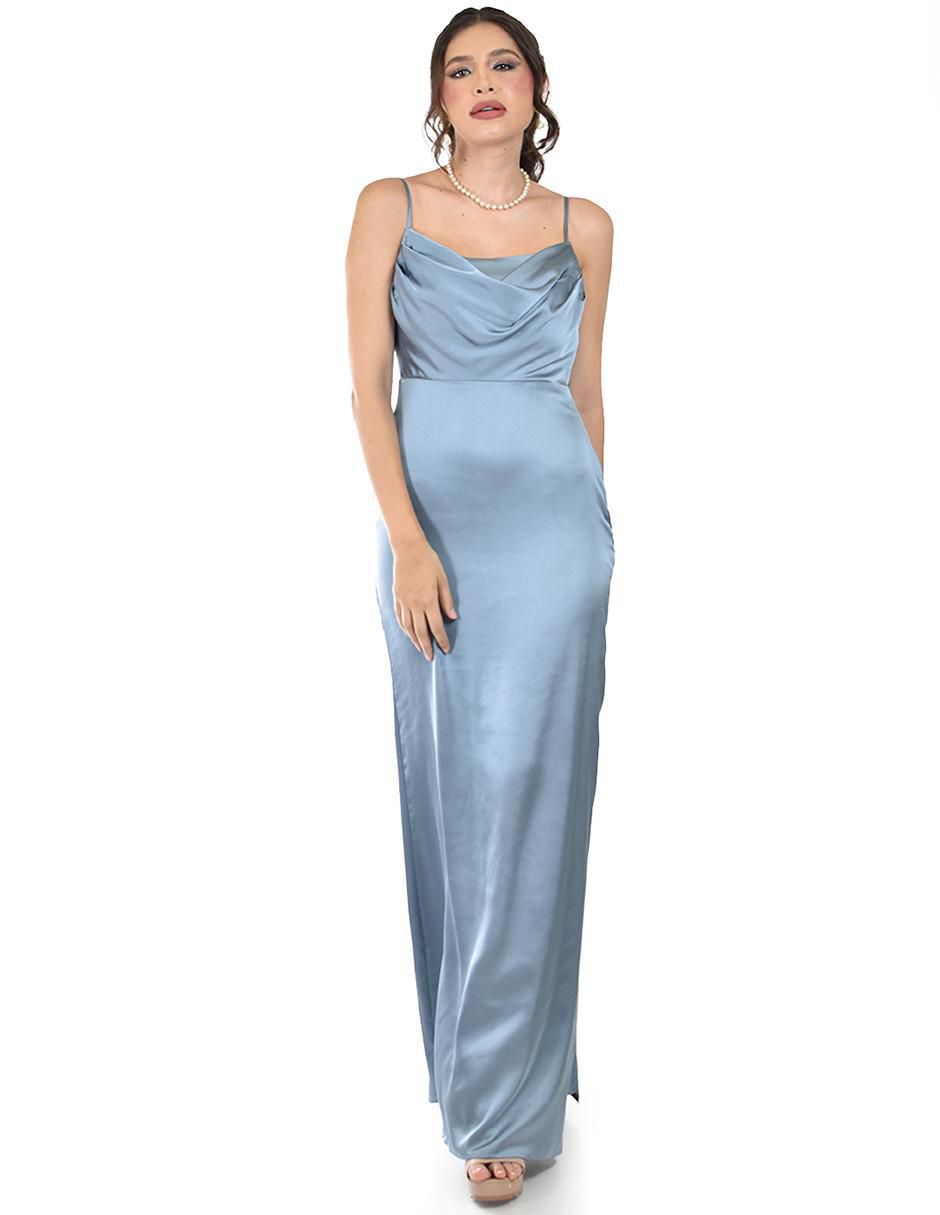 Vestido maxi de fiesta escote Cuadrado