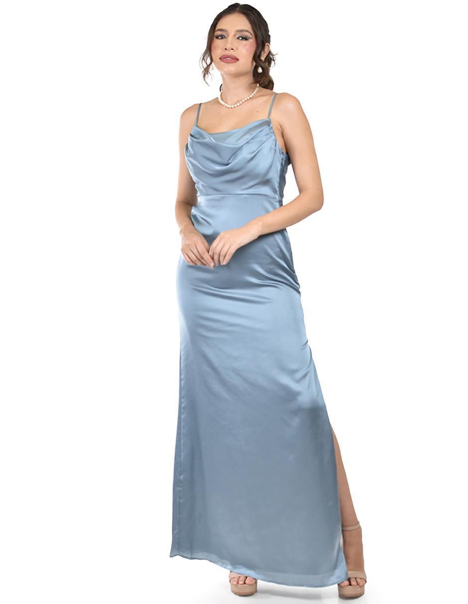 Vestido maxi de fiesta escote Cuadrado