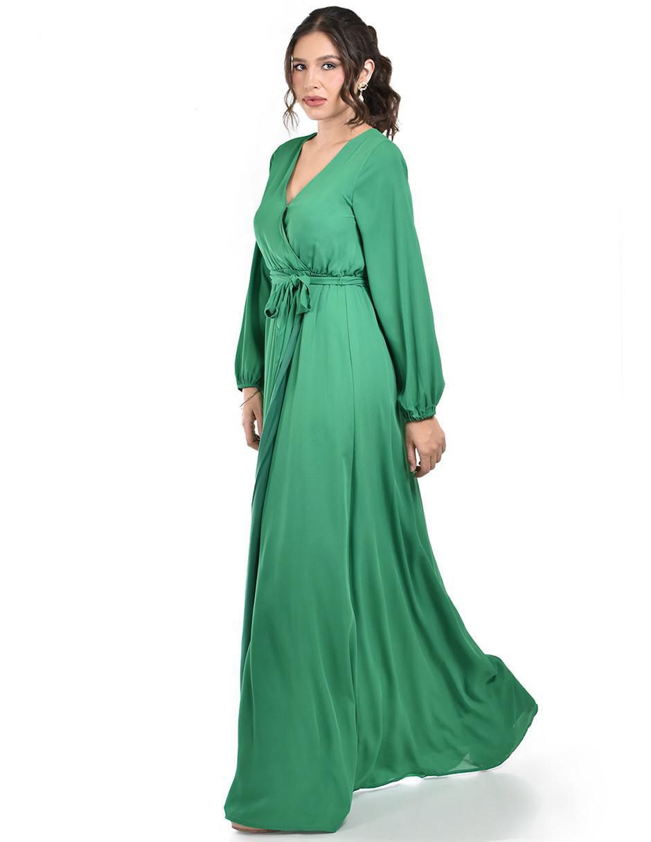 Vestido maxi de fiesta escote V