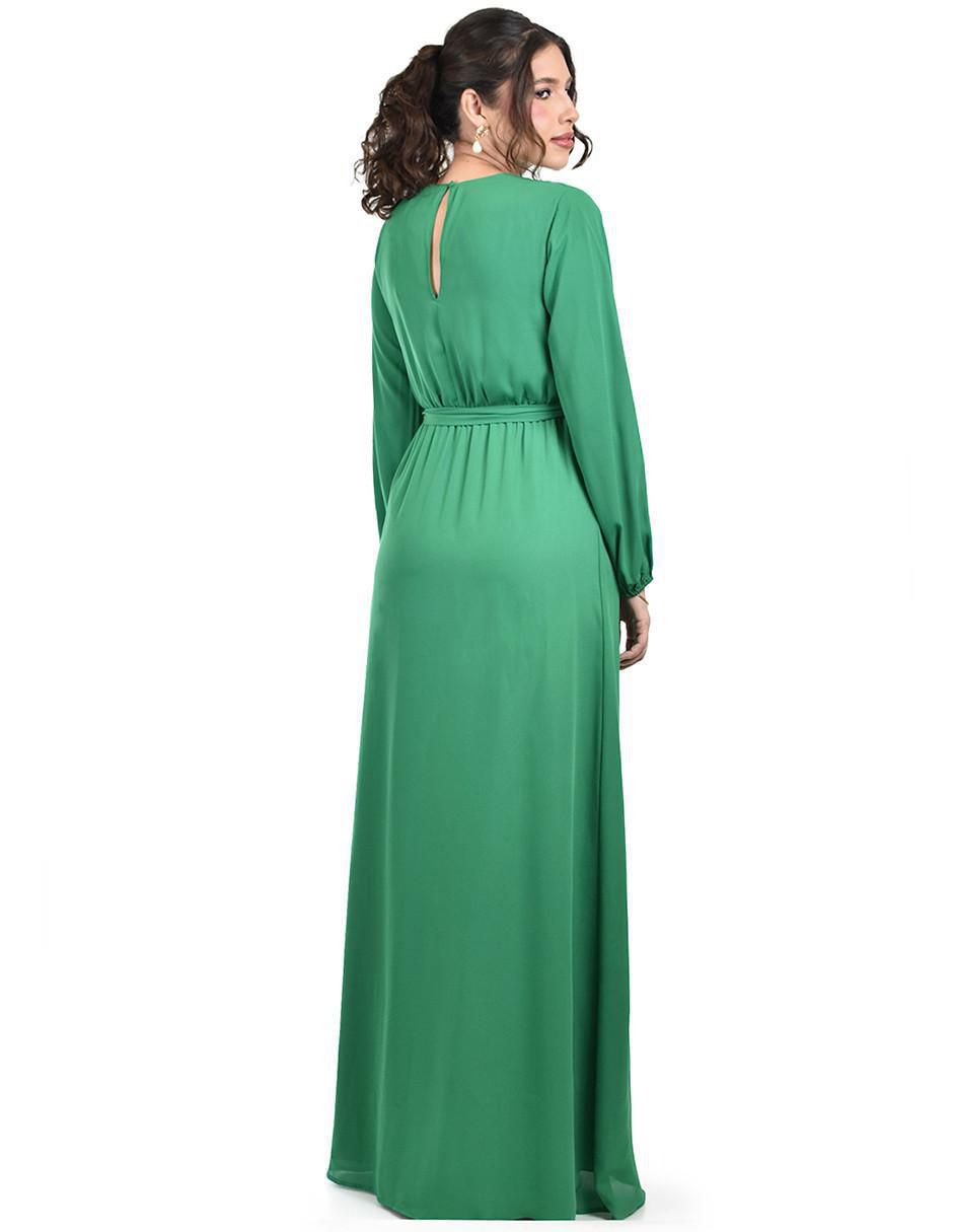 Vestido maxi de fiesta escote V