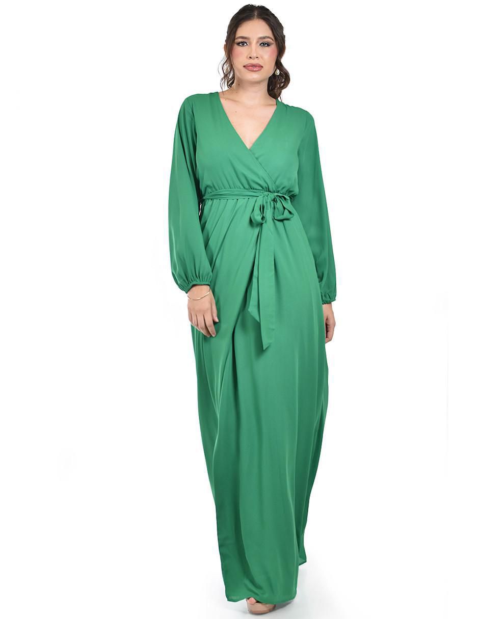 Vestido maxi de fiesta escote V